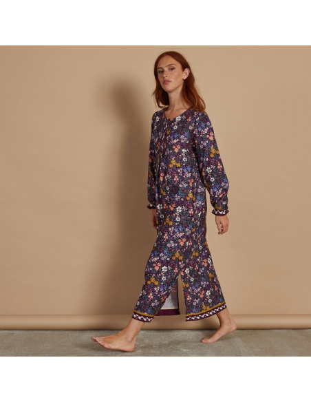 Chemise De Nuit Longue Manches Longues, Mabon-Grenat, Laurence Tavernier 2221141