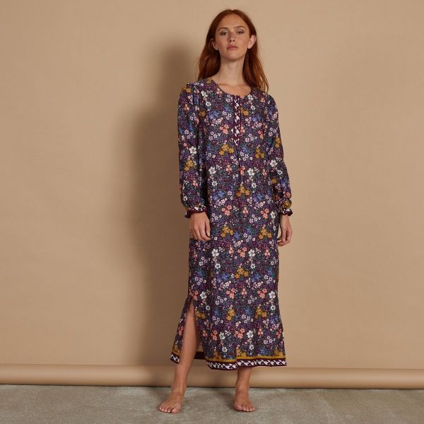 Chemise De Nuit Longue Manches Longues, Mabon-Grenat, Laurence Tavernier 2221141