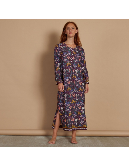 Chemise De Nuit Longue Manches Longues, Mabon-Grenat, Laurence Tavernier 2221141