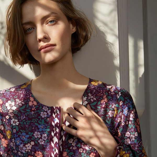 Chemise De Nuit Longue Manches Longues, Mabon-Grenat, Laurence Tavernier 2221141