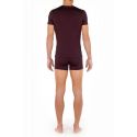 Tee-Shirt Col V, Tencel Soft - Bordeaux, Hom 402466-00ZQ