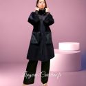 Manteau 3/4 Manches Longues Laine et Vison, Lou Andrea SUN-7768