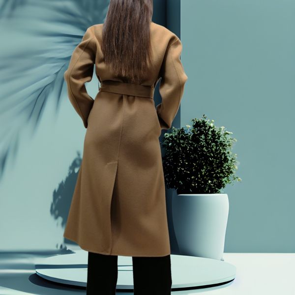 Long wool coat, Lou AndreaLOU202208-BEIGE