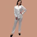 Pyjama Satin Boutonné Nacré, Admas 55838