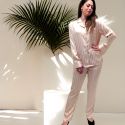Pyjama Satin Rose Poudré, Admas 55838