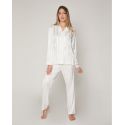 Pyjama Satin Boutonné Nacré, Admas 55838