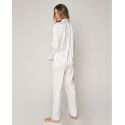 Pyjama Satin Boutonné Nacré, Admas 55838