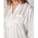 Pyjama Satin Boutonné Nacré, Admas 55838