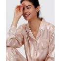 Pyjama Satin Rose Poudré, Admas 55838