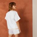 Pyjama Short Manches Courtes, Essentiel Uni, Laurence Tavernier 2311223-BLANC