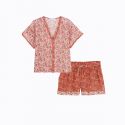 Pyjama Short Manches Courtes, Fleurs du Désert, Laurence Tavernier 2311124-ORANG
