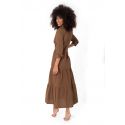 long shirt dress, Ana, Iconique IC23-049-MARRON
