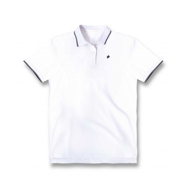 Polo Manches Courtes, Camerelle, David DM-CAMERELLE-B-BLANC