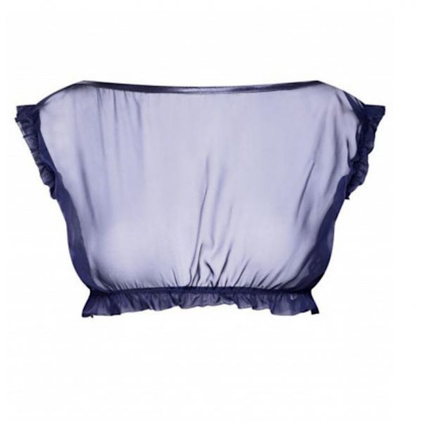 Ensemble Top & Bloomer Mousseline Bleu Nuit, Frivole, Cadolle 3317AC&4020CC