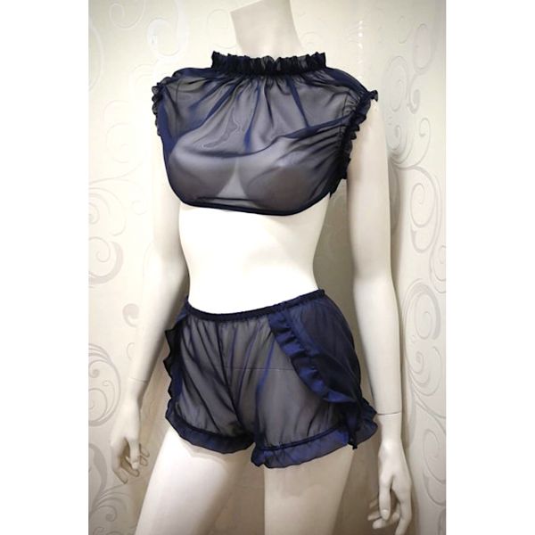 Ensemble Top & Bloomer Mousseline Ivoire, Frivole, Cadolle 3317AC&4020CC