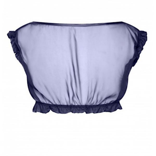 Ensemble Top & Bloomer Mousseline Bleu Nuit, Frivole, Cadolle 3317AC&4020CC