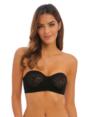 Soutien-gorge Bandeau, Halo Lace, Wacoal WA854205-BLK