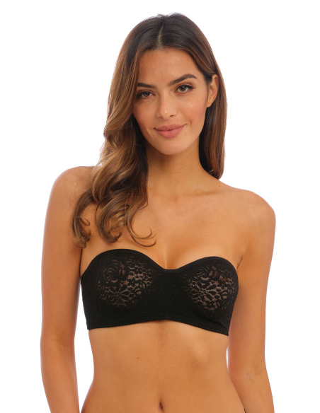 Soutien-gorge Bandeau, Halo Lace, Wacoal WA854205-BLK