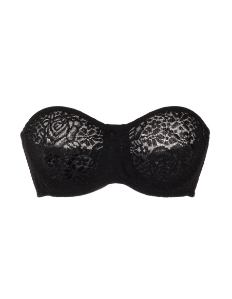 Soutien-gorge Bandeau, Halo Lace, Wacoal WA854205-BLK