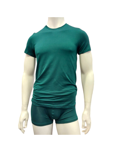 Tee-Shirt Col Rond, Tencel Soft, Hom 402593-00DG