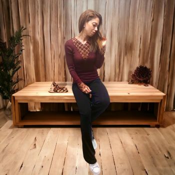 Top Manches Longues, 85% Laine 15% Soie, Moretta 5922-VINACCIA