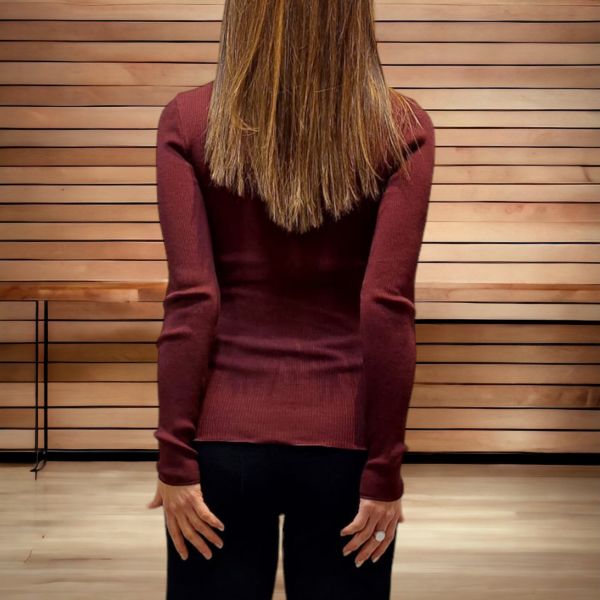 Top Manches Longues, 85% Laine 15% Soie, Moretta 5926-VINACCIA