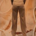 Pantalon, 85% Laine 15% Soie, Moretta 5870-CAMEL