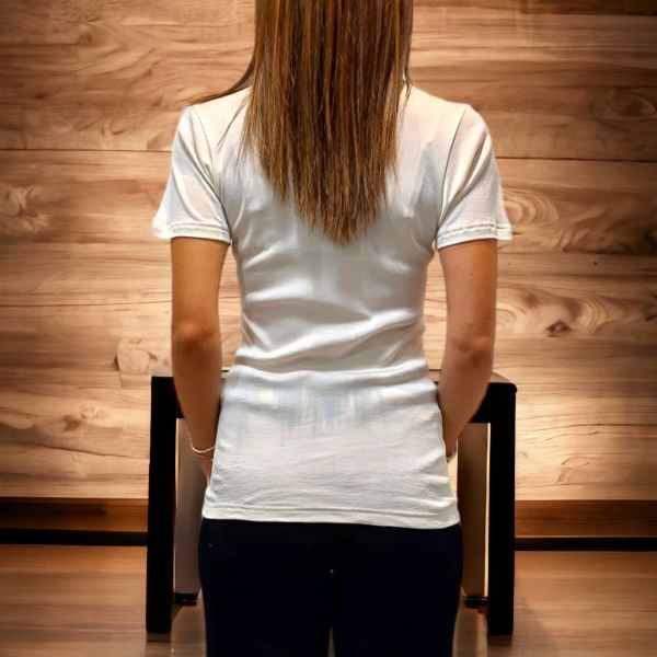 Pull Manches Courtes, 100% Soie, Moretta 6108-BIANCO