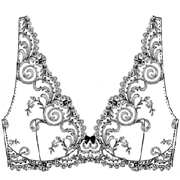 Soutien-Gorge Bralette Sans Armature, Opulence, Ambra 0843-596