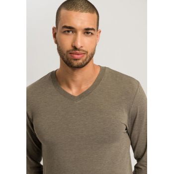 Tee-Shirt Manches Longues Col V, Casuals, Hanro 075036-1267 2