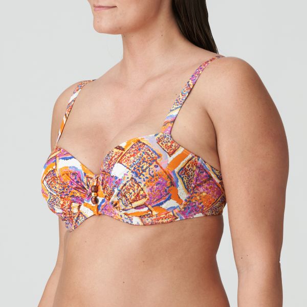 Padded Balconette Bikini Top, Navalato - Sunset, Prima Donna 4011316-SMS