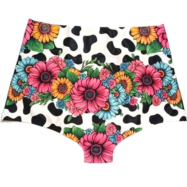 Slip Taille Haute & Beach, Cow Pop Art, Happy Undies COW POP HIGH