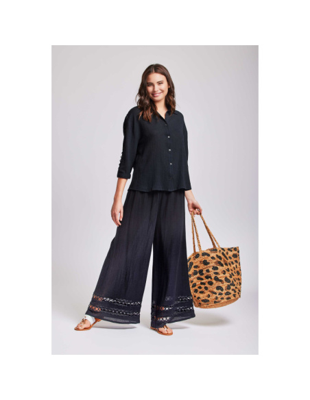 Chemise Manche Longue, Rita, Iconique IC24-077-BLACK