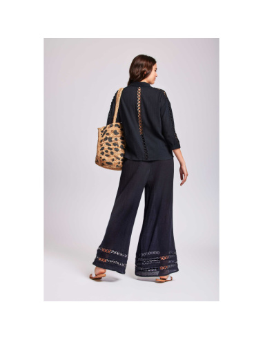 Chemise Manche Longue, Rita, Iconique IC24-077-BLACK