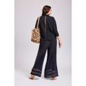 Pantalon, Palazzo, Iconique IC24-078-BLACK
