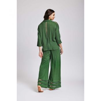 Pantalon, Palazzo, Iconique IC24-078-FOREST
