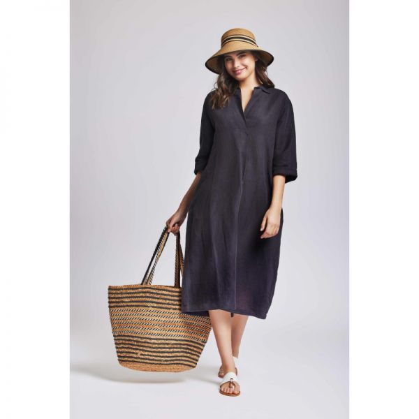 Robe 3/4 Manches 3/4, Marta, Iconique IC24-074-BLACK