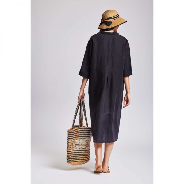 Robe 3/4 Manches 3/4, Marta, Iconique IC24-074-BLACK