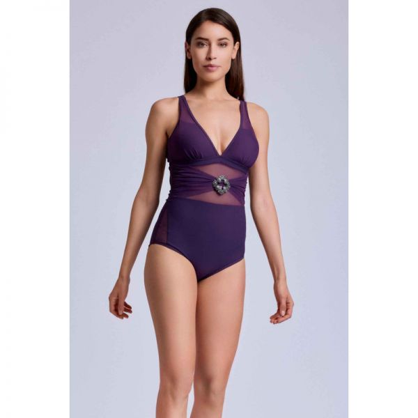 Maillot de Bain 1 Pièce, Emera,  Miradonna MI24-026-VIOLA