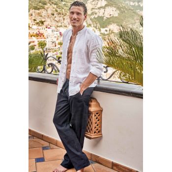 Pantalon en Lin, Nathan, David DM-NATHAN-MARINE 2