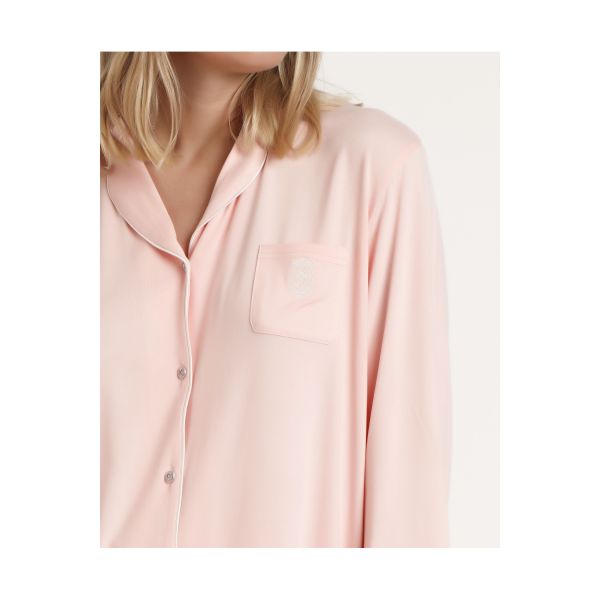 Pyjama Pantalon & Manches Longues, Admas 62617-CORAL