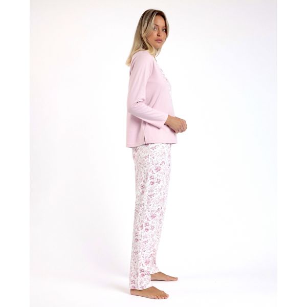 Pyjama Pantalon & Manches Longues, Ad mas 62633-ROSE