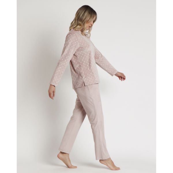 Pyjama Pantalon & Manches Longues, Admas 62651-PIEDRA