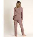 Pyjama Pantalon & Manches Longues, Admas 62643-MOKA