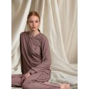 Pyjama Pantalon & Manches Longues, Admas 62643-MOKA