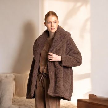 Veste 3/4 Polaire Boutonnée, Admas 67137-CHOCOLATE