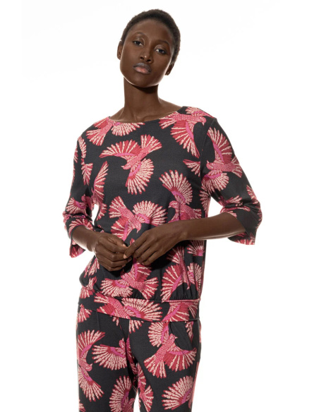 3/4-sleeve T-shirt, Flying Bird, Mey 1210015-515