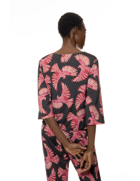 3/4-sleeve T-shirt, Flying Bird, Mey 1210015-515