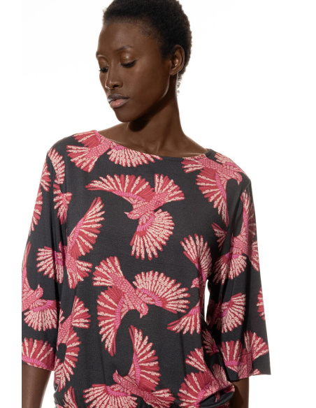 3/4-sleeve T-shirt, Flying Bird, Mey 1210015-515