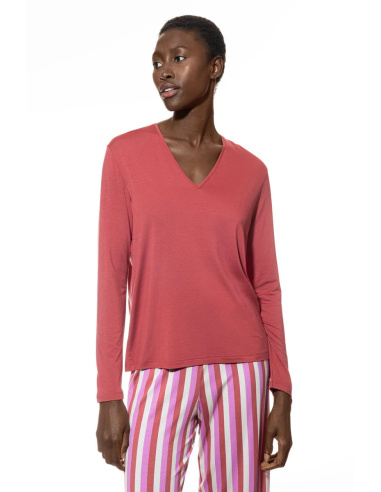 Tee Shirt Manche Longue, Pur Chic, Mey 1210019-1123